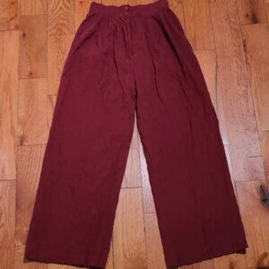 Vintage • burgundy wide-leg pants